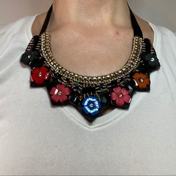 Frida Flowering Crown Statement Necklace - Picture 4 of 6
